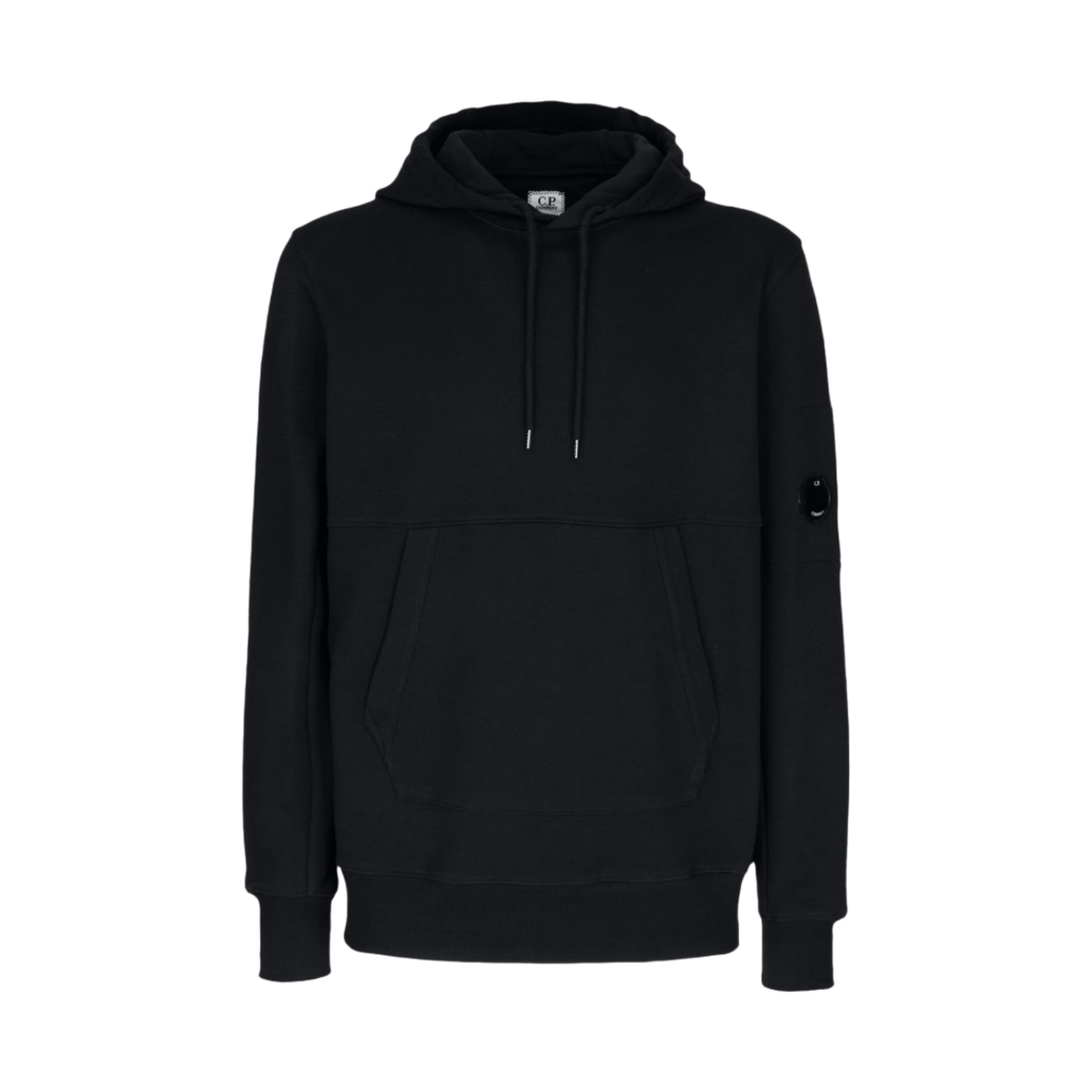 C.P. 컴퍼니 다이애그널 레이즈드 플리스 풀오버 후드 블랙 - 22SS(C.P. Company Diagonal Raised Fleece Pullover Hoodie Black - 22SS) - 1