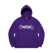 Supreme Raised Handstyle Hooded Sweatshirt Purple - 22SS