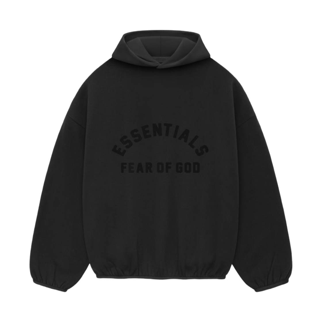 - Essentials Nylon Fleece Hoodie Black Black - 24SS