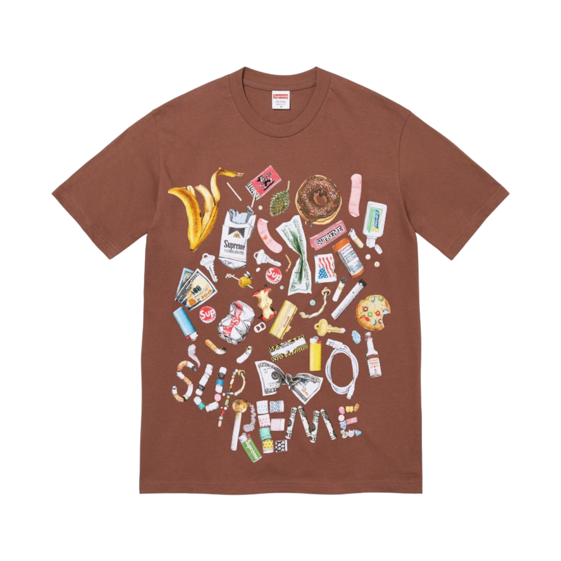 - Supreme Trash T-Shirt Brown - 23SS