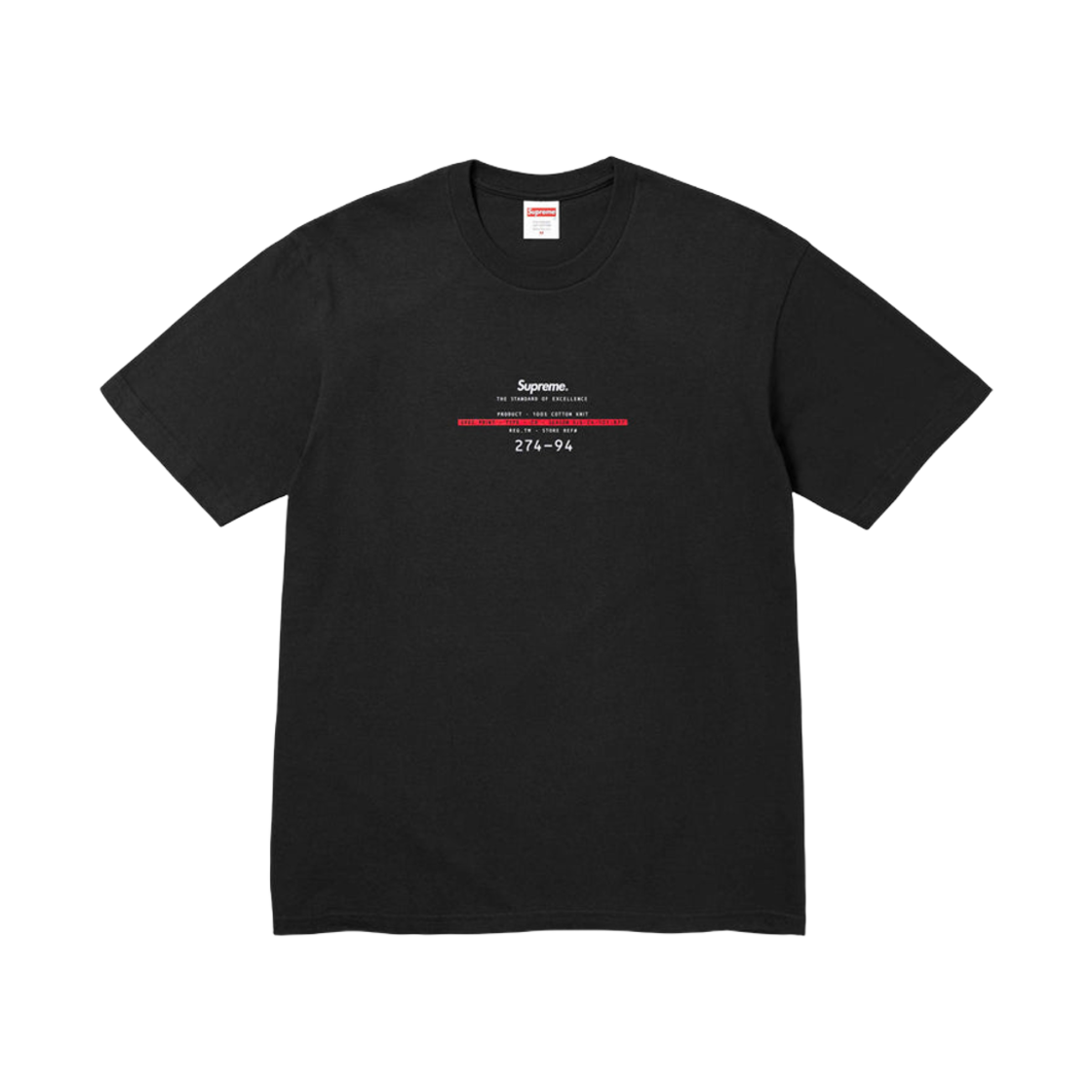 슈프림 스탠다드 티셔츠 블랙 - 24SS