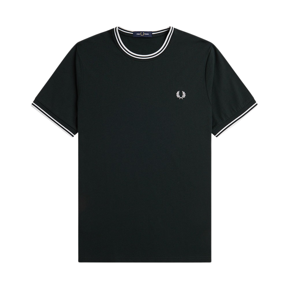 프레드페리 트윈 팁 티셔츠 나이트그린