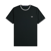 Fred Perry Twin Tipped T-Shirt Night Green/White