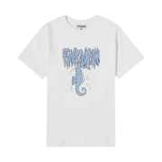 (W) Ganni White Relaxed Seahorse T-Shirt Bright White