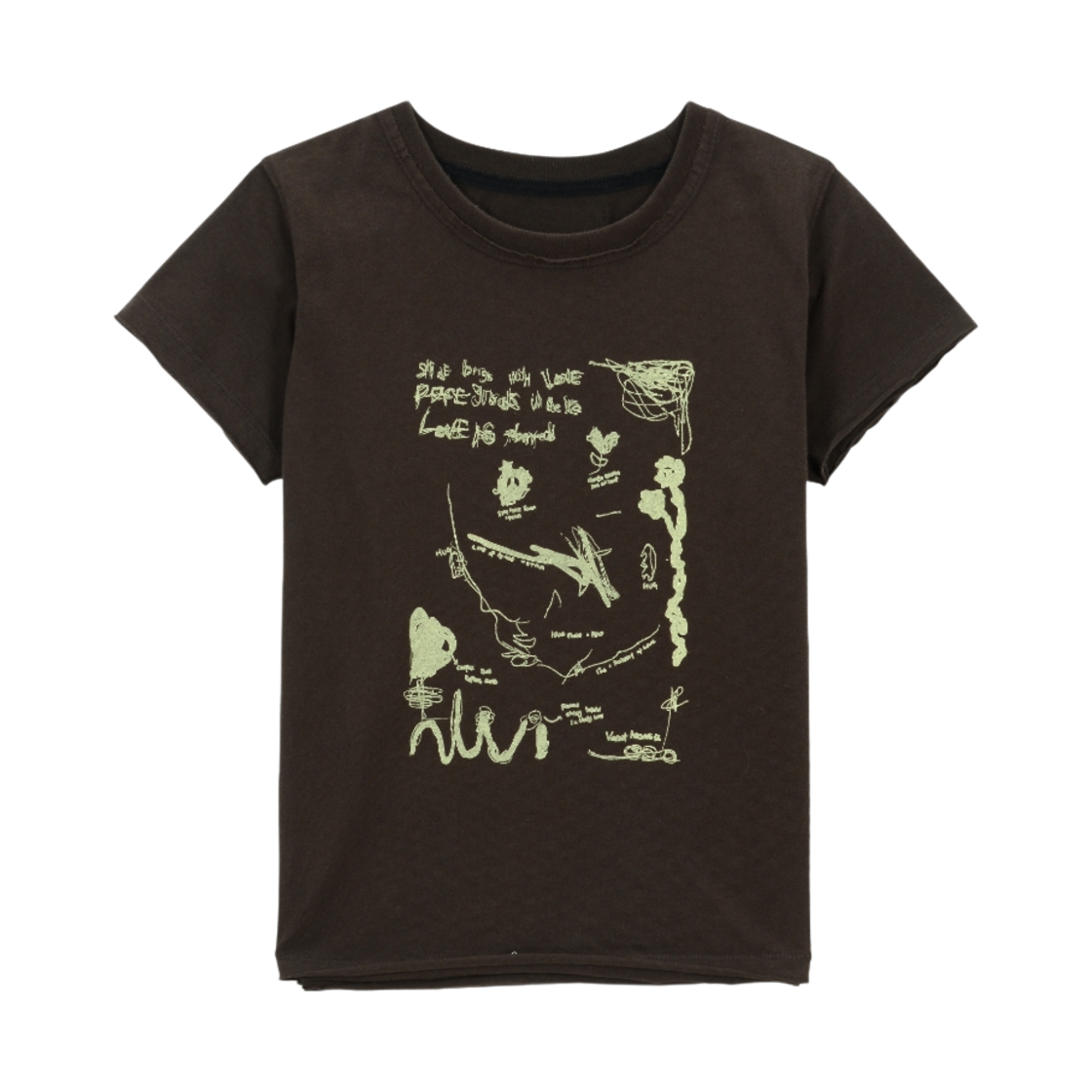 베이컨트 아카이브 에반 아트워크 티셔츠 브라운