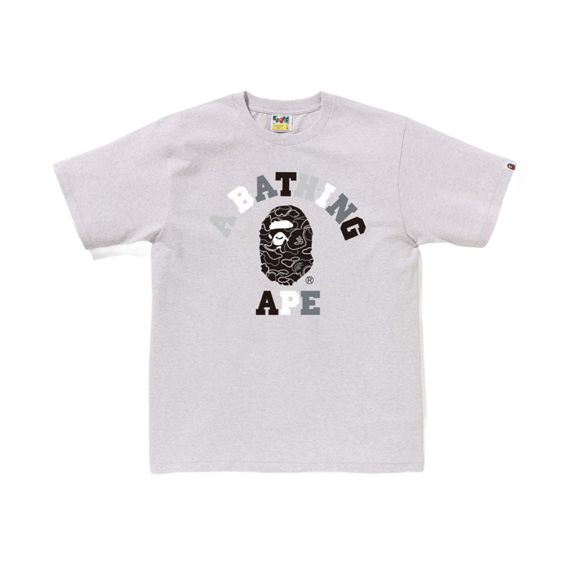 - BAPE Neon Camo College T-Shirt Gray