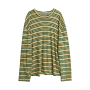Our Legacy Lock Longsleeve Golden Green Linen Stripe
