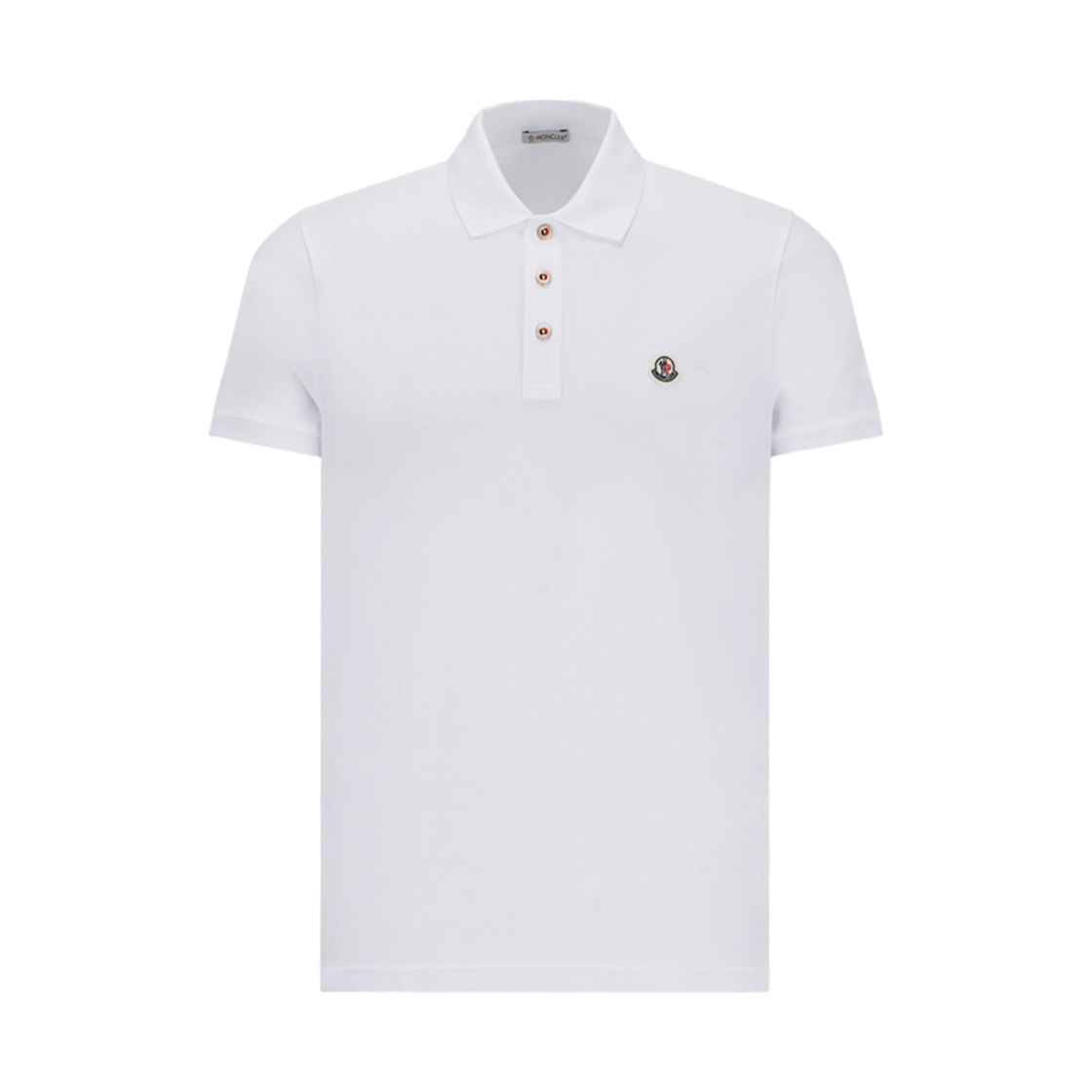 몽클레르 로고 패치 폴로 셔츠 옵티컬 화이트 - 24SS(Moncler Logo Patch Polo Shirt Optical White - 24SS)
