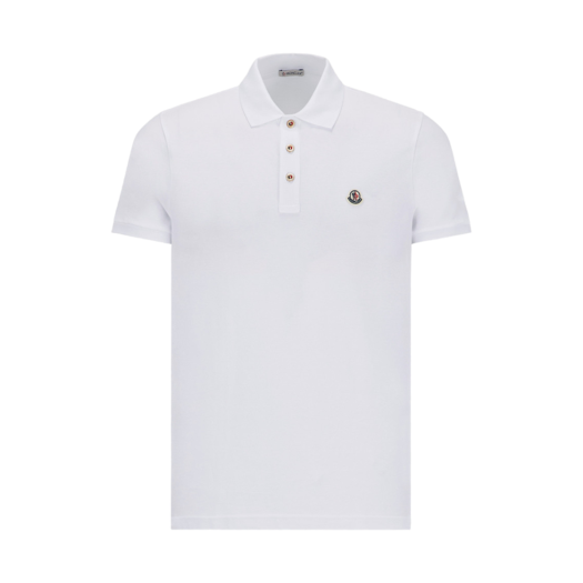 J1-091-8A00024-84556-001 Moncler Logo Patch Polo Shirt Optical White - 24SS