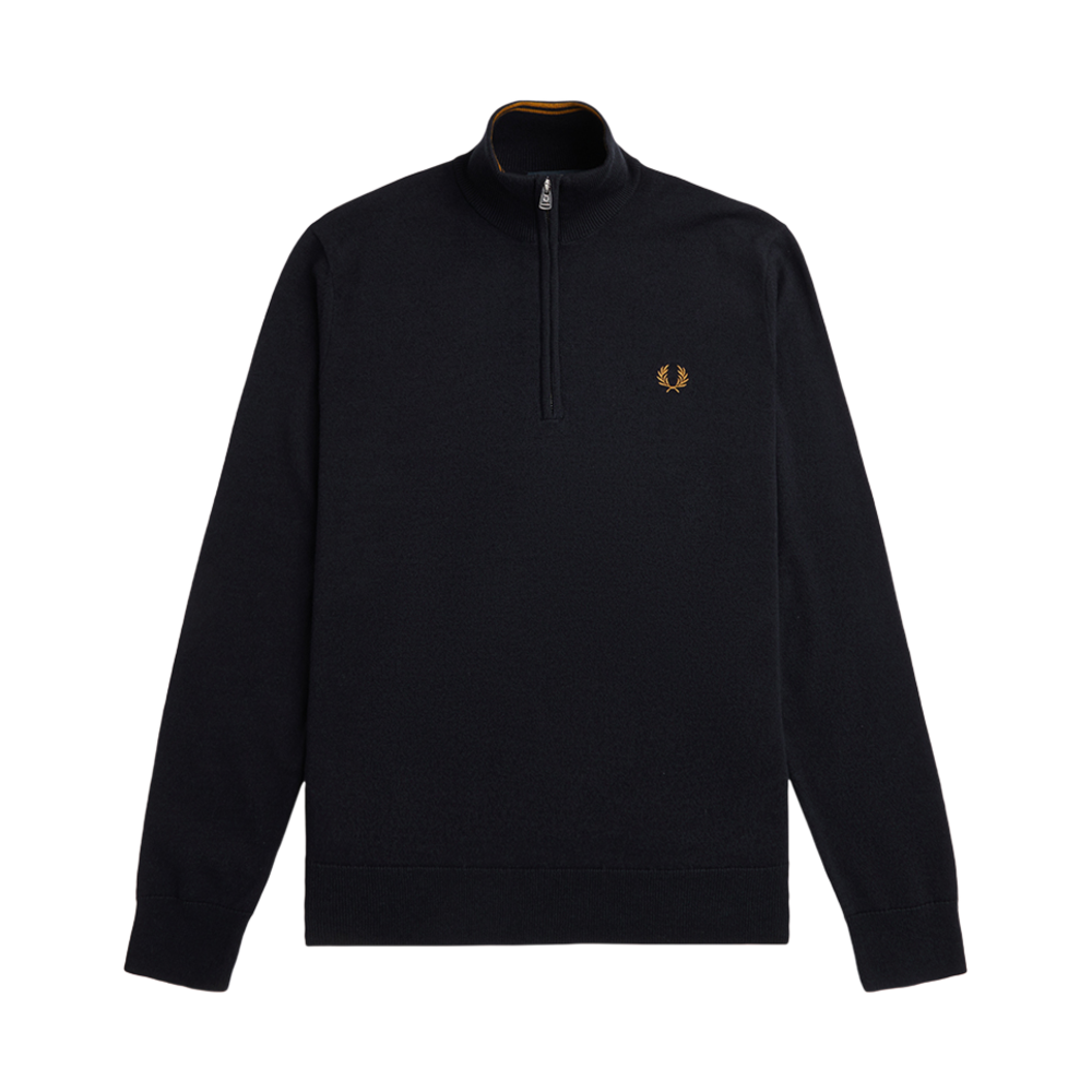 AFPM2437624-795 Fred Perry Classic Half Zip Knit Navy