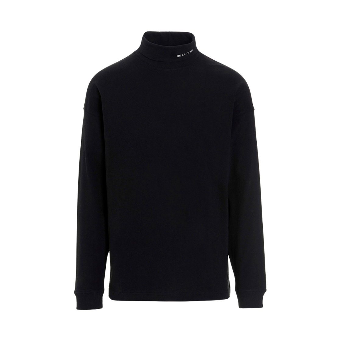 1017 알릭스 9SM 클래식 알릭스 비쥬얼 리사이클 코튼 롤 넥 블랙(1017 Alyx 9SM Classic Alyx Visual Recycled Cotton Roll Neck Black)