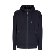C.P. Company Diagonal Raised Fleece Goggle Hoodie Navy - 21FW