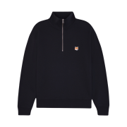 Maison Kitsune Zip-Up Sweatshirt Black