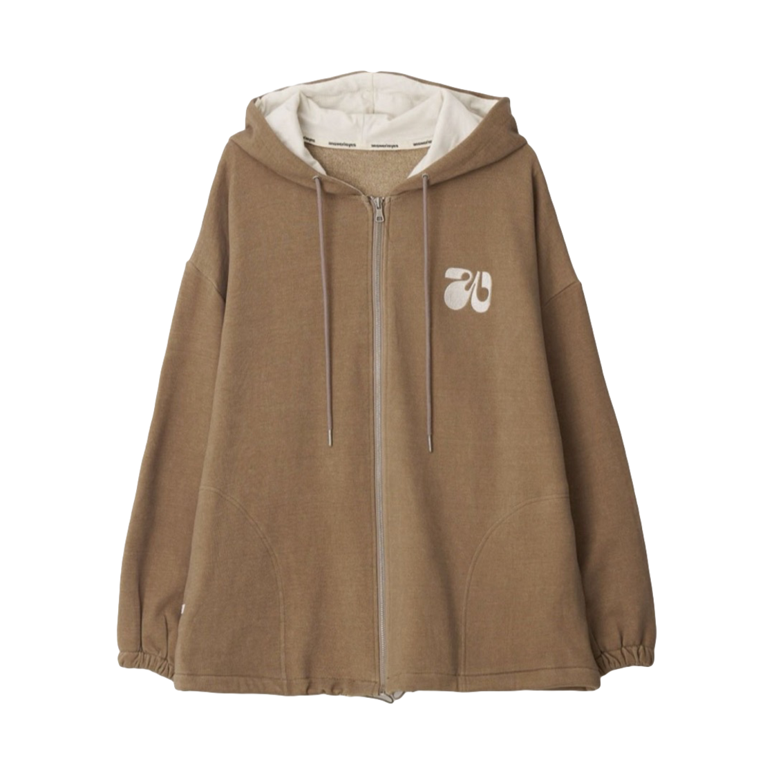 1000292000333 Answerisyes Symbol pigment hood zip-up Olive