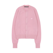 (W) Acne Studios Keva Face Crewneck Cardigan Blush Pink