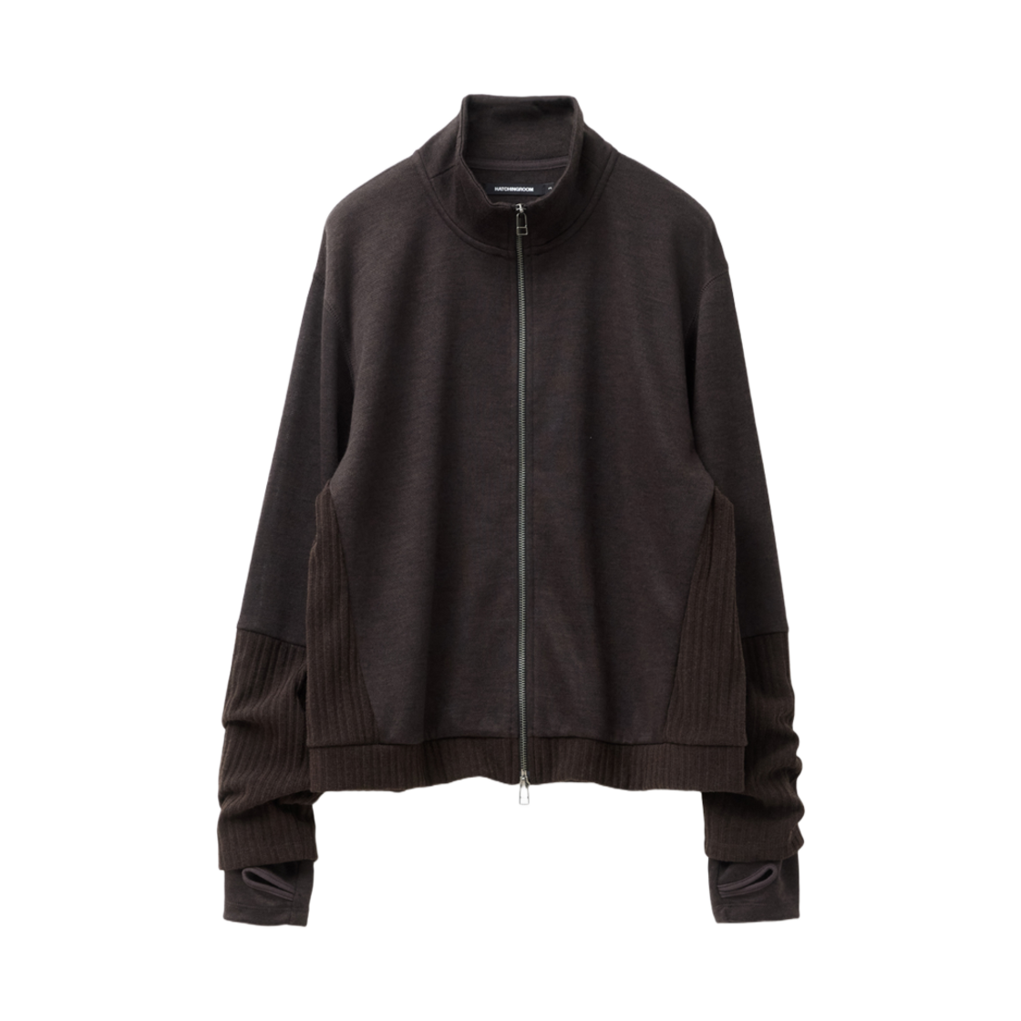 해칭룸 더블 슬리브 트랙 가디건 다크 브라운(Hatchingroom Double Sleeve Track Cardigan Dark Brown) - 1