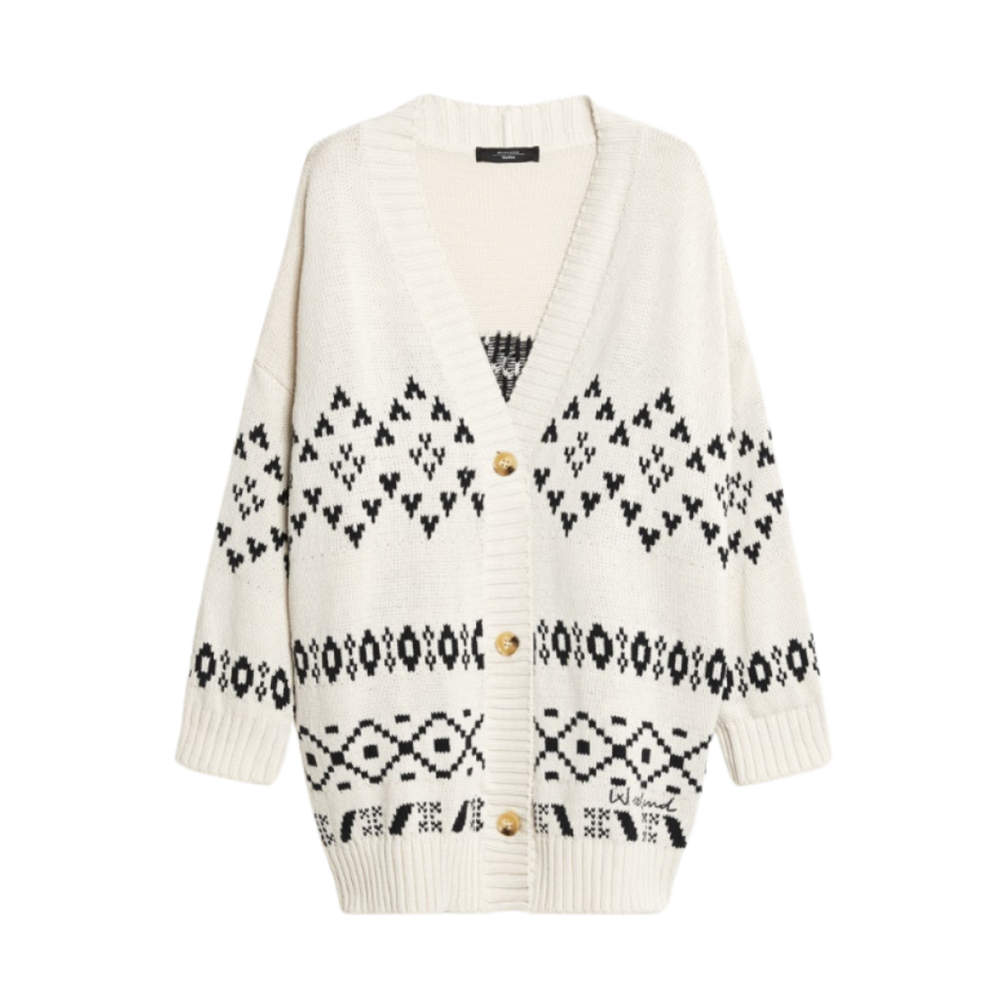 ACACIA-001 (W) Weekend Max Mara Acacia Cotton Cardigan Black