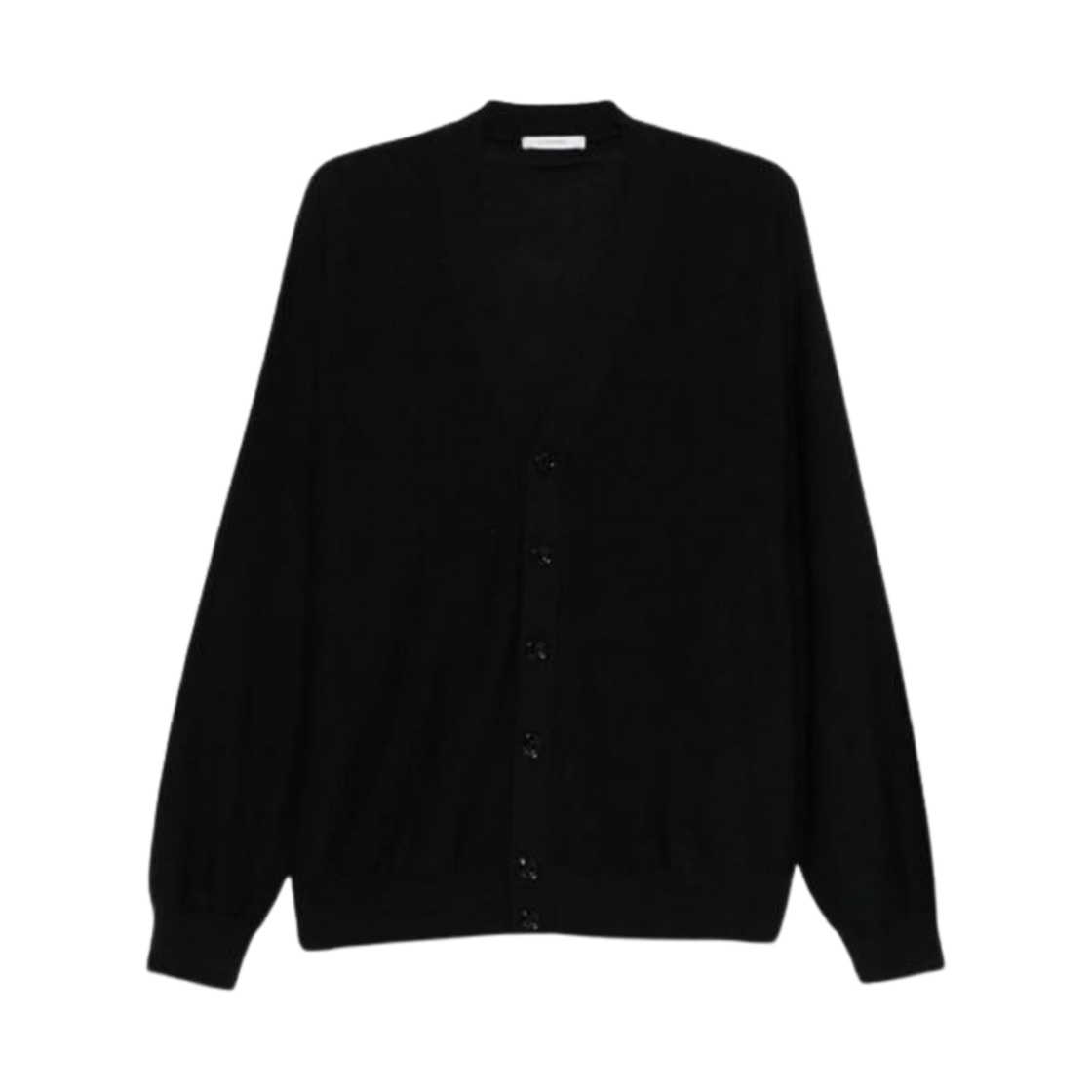 TO1082-LK087-999 Lemaire Wool Relaxed Twisted Cardigan Black