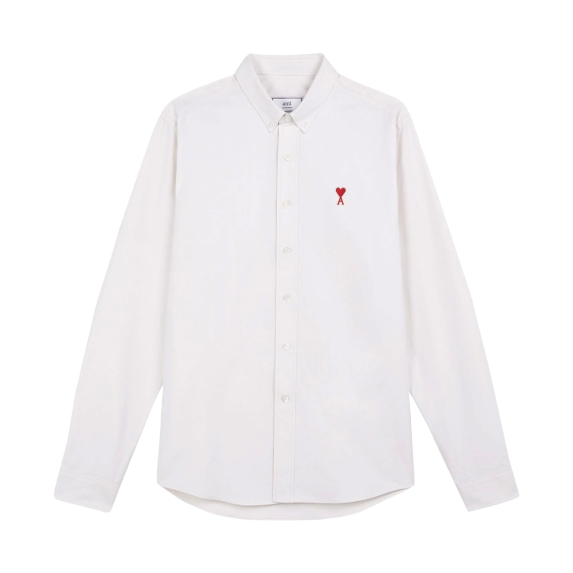아미 스몰 하트 로고 옥스포드 셔츠 오프 화이트(AMI de Coeur Oxford Shirt Off White) - 1