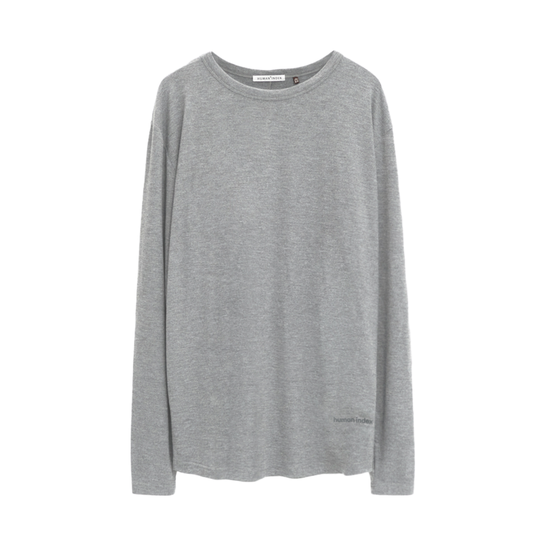 HM4ETL1601A5 Polyteru Human Index Human Inner Layer Boat Neck Melange Gray