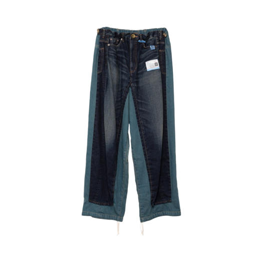 A11PT021-INDIGO Maison Mihara Yasuhiro Embedded Denim Pants Indigo