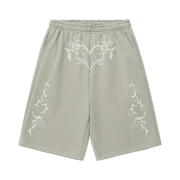 CAVISH W Stem Sweat Shorts Khaki