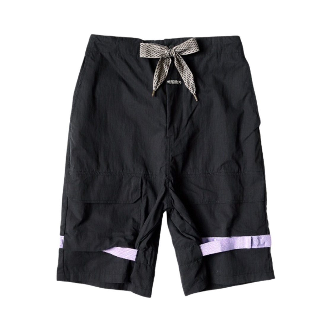 K2406SP233 Kapital Ripstop Nouvelle Shuttle Shorts Black Purple