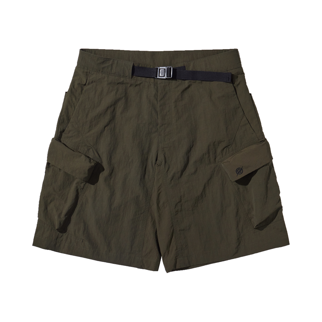 KB1SP2252MKH KALA PATTHAR Nylon Taslan Belted Cargo Shorts Khaki