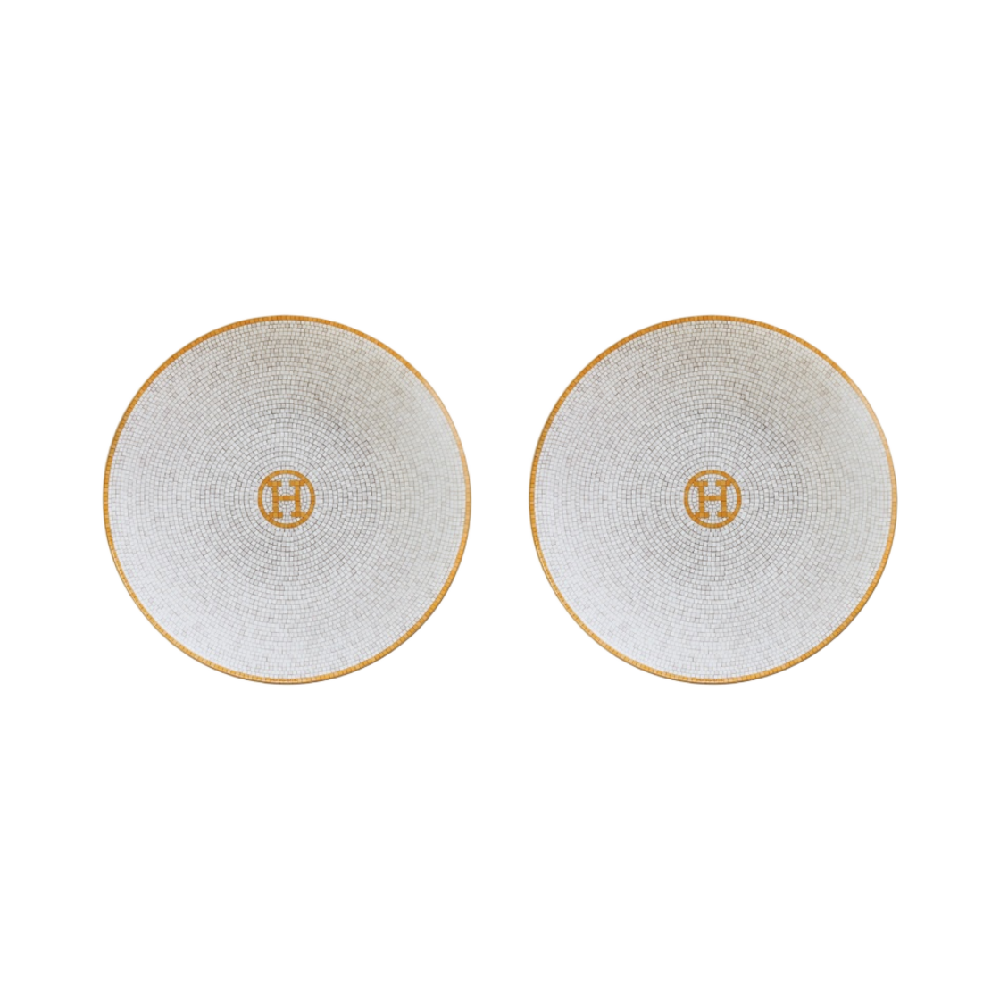 에르메스 모자이크 오 24 브레드 버터 플레이트 골드 (2개입)(Hermes Mosaique Au 24 Bread and Butter Plate Gold (2 Plates))
