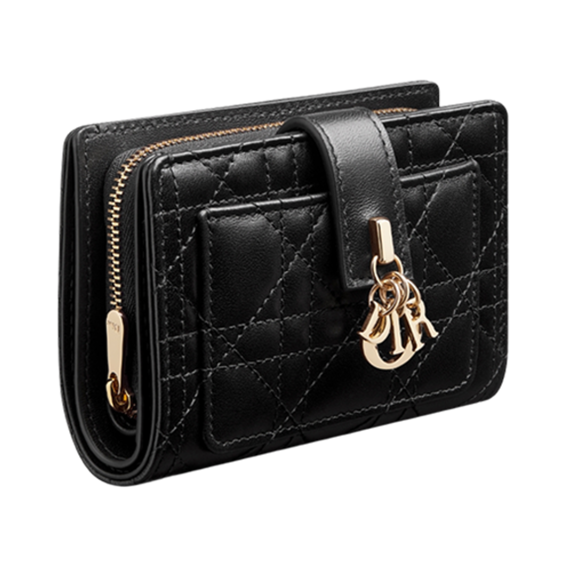 디올 마이 디올 포켓 지갑 까나쥬 쉽스킨 블랙(Dior My Dior Pocket Wallet Cannage Sheepskin Black) - 2