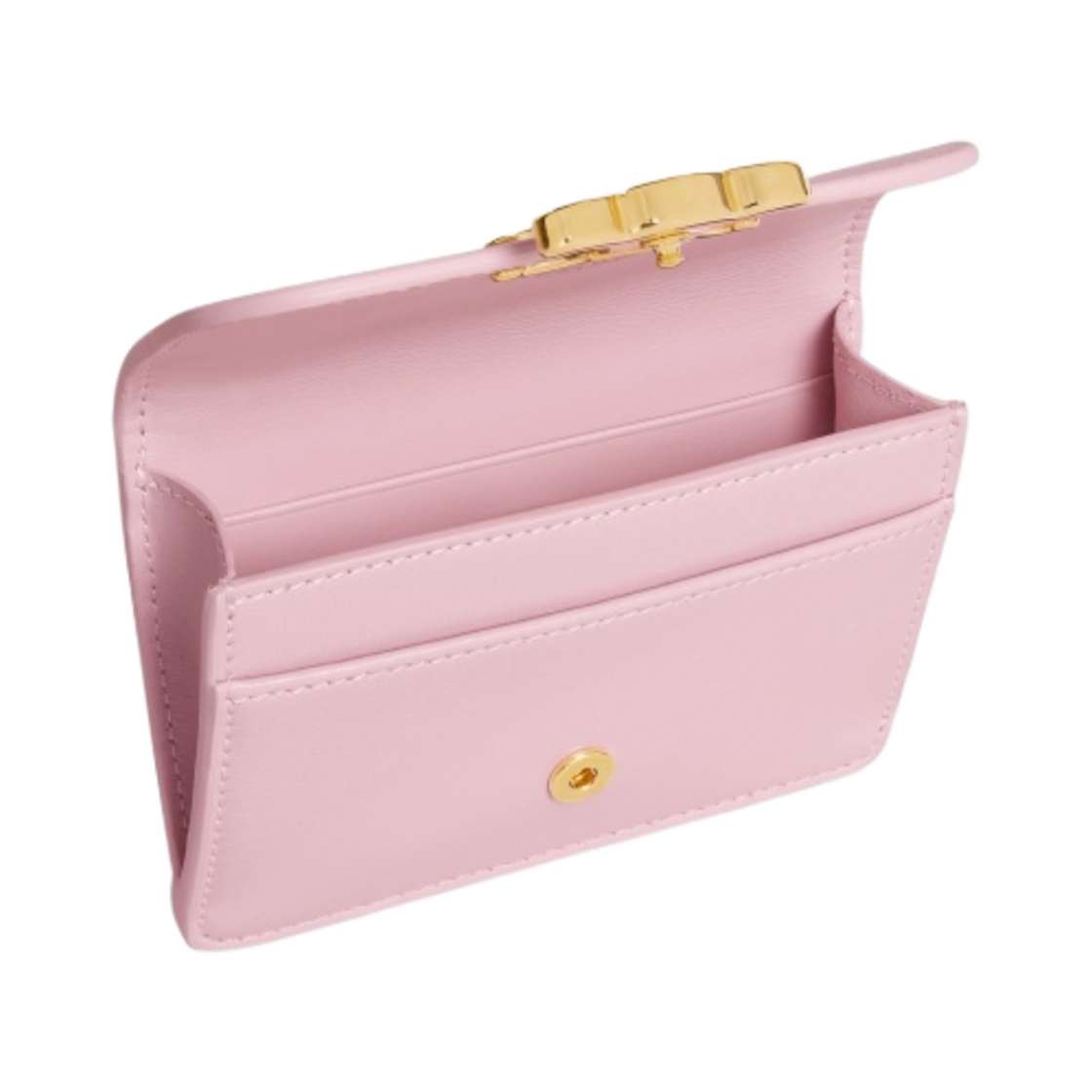 셀린느 샤이니 카프스킨 플랩 카드 홀더 라이트 핑크(Celine Card Holder with Flap in Shiny Calfskin Light Pink) - 3