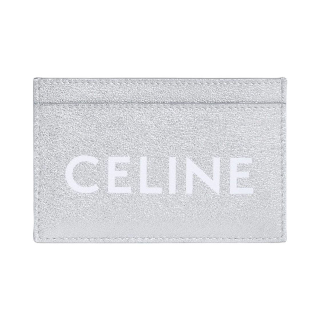 셀린느 라미네이티드 카프스킨 셀린느 프린트 카드 홀더 실버(Celine Card Holder in Laminated Calfskin with Celine Print Silver) - 1