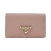 Prada Saffiano Leather Card Holder Powder Pink