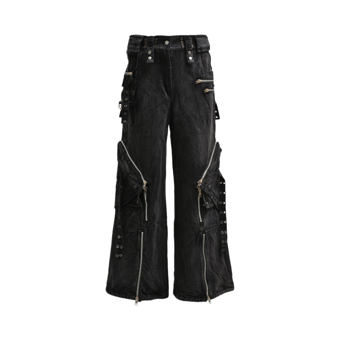 - No/Faith Studios Cargo Denim Pants Black