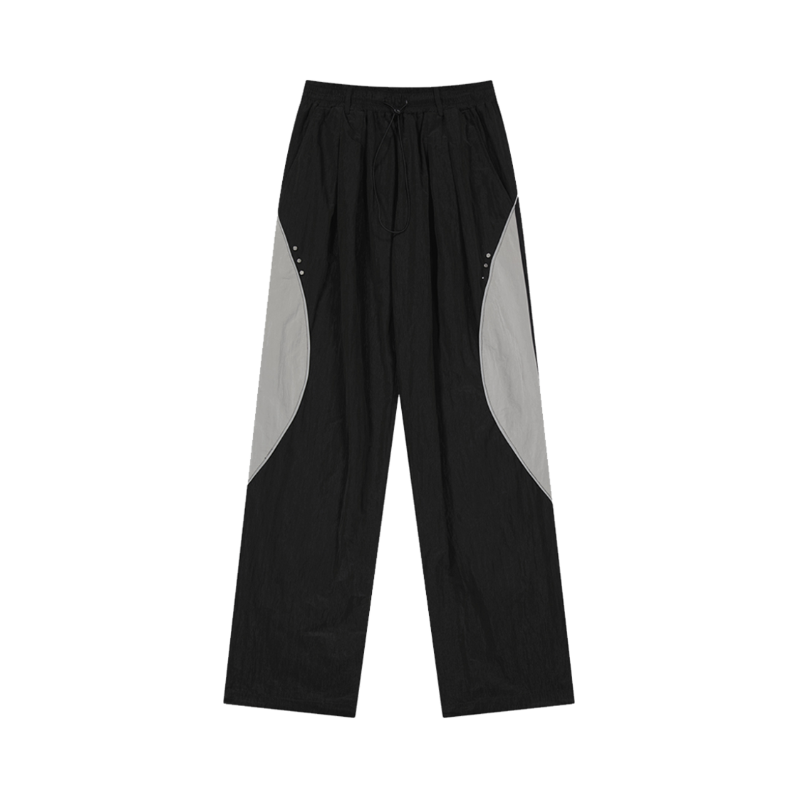 DMNT24SS_18 Dominant Silk Wave Double Pants Black Grey