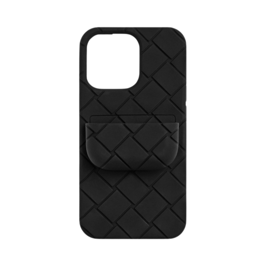 Bottega Veneta iPhone 13 Pro Case with AirPods Holder Black