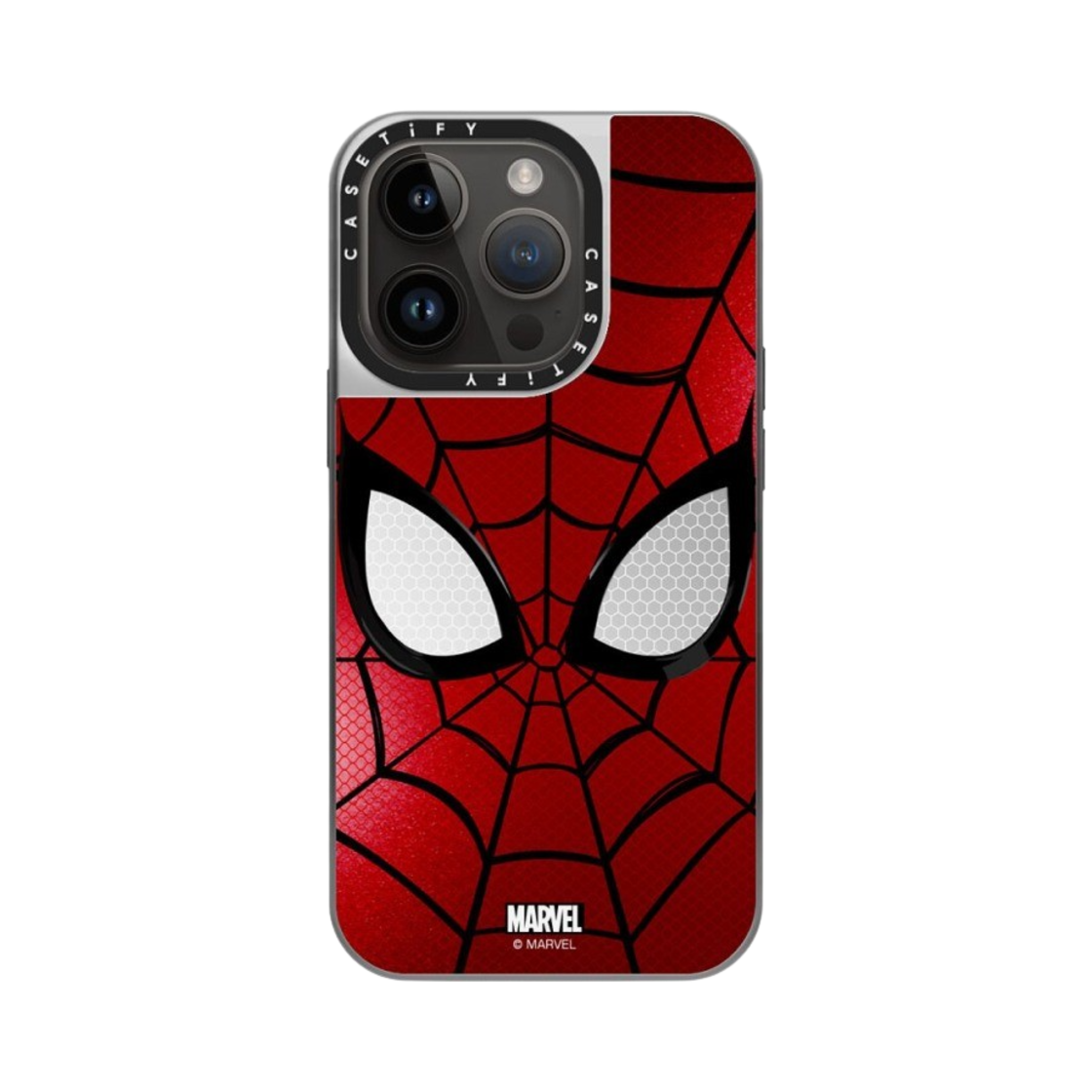 케이스티파이 x 마블 아이폰 스파이더맨 마스크 맥세이프 미러 케이스 실버 미러 실버 범퍼(Casetify x Marvel iPhone Spider-Man Mask Magsafe Mirror Case Silver Mirror Silver Bumper) - 3
