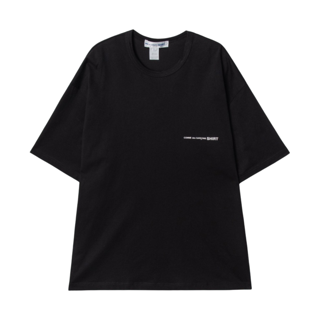 꼼데가르송 셔츠 오버사이즈 핏 로고 티셔츠 블랙(Comme des Garcons Shirt Oversized Fit Logo T-Shirt Black) - 1