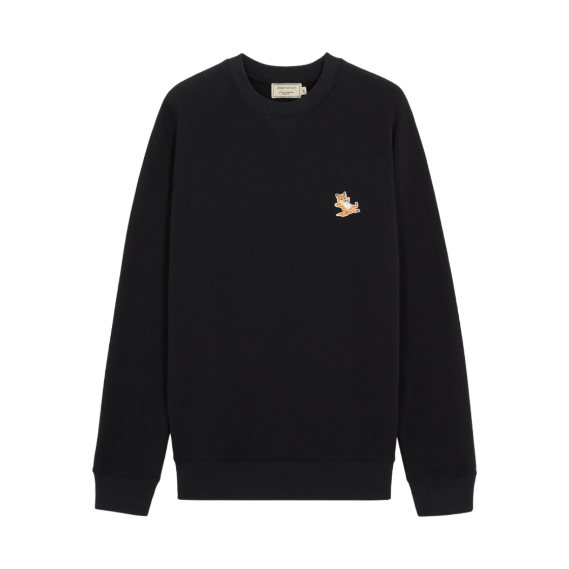 메종 키츠네 칠랙스 폭스 패치 클래식 스웨트셔츠 블랙(Maison Kitsune Chillax Fox Patch Classic Sweatshirt Black)