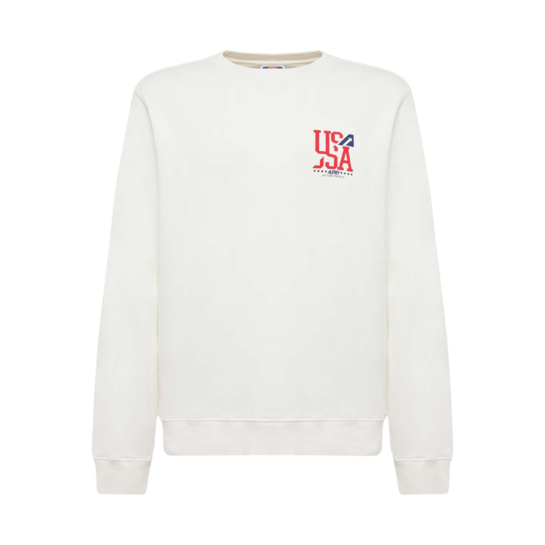 오트리 아이코닉 로고 크루넥 스웨트셔츠 화이트(Autry Iconic Logo Crewneck Sweatshirt White)