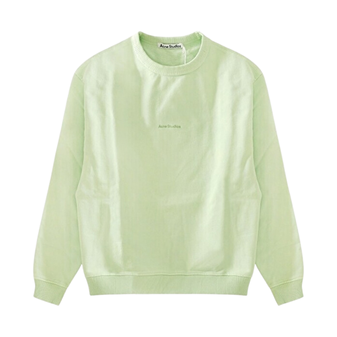 AI0067-ABI (W) Acne Studios Logo Crewneck Sweatshirt Pastel Green