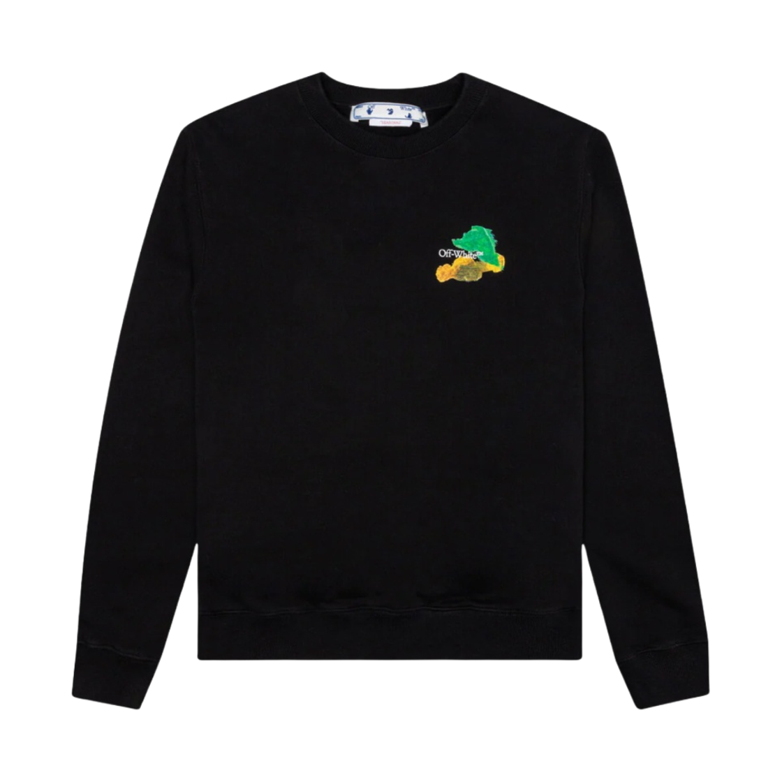오프화이트 브러쉬 애로우 슬림 크루넥 블랙 멀티컬러(Off-White Brush Arrow Slim Crewneck Black Multicolor) - 2