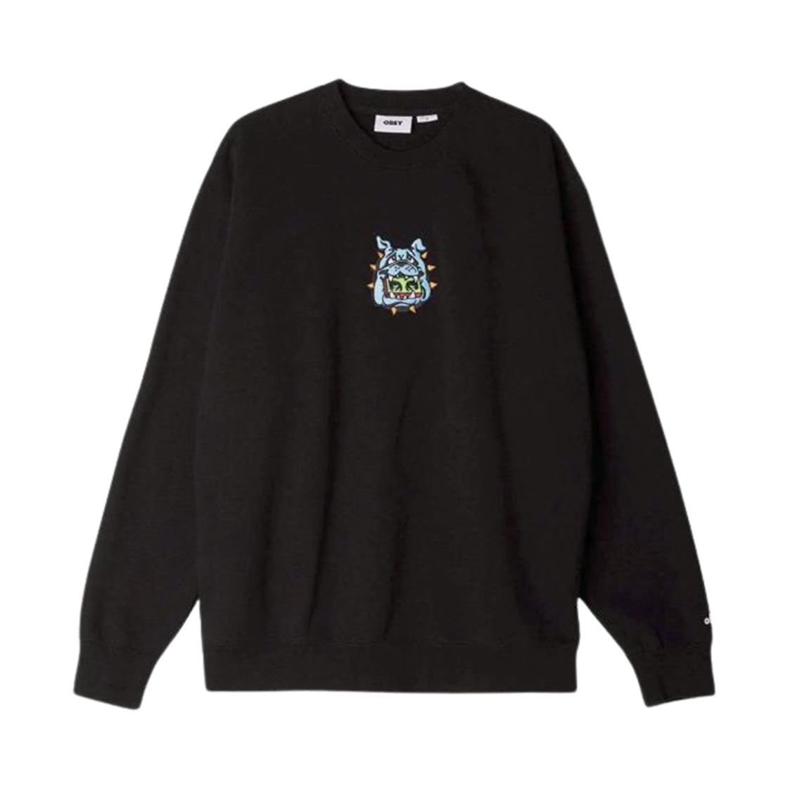 112480119 Obey Bulldog Sweatshirt Black