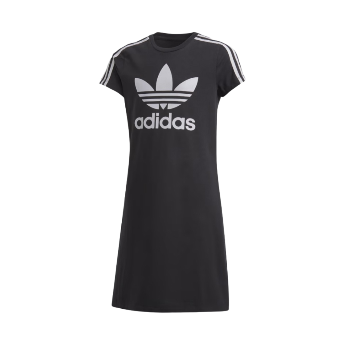 (키즈) 아디다스 아디컬러 삼선 스케이터 티셔츠 드레스 블랙 화이트 -  KR 사이즈((Kids) Adidas Adicolor 3-Stripes Skater T-Shirt Dress Black White - KR Sizing) - 1