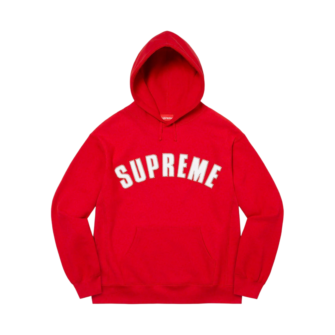 슈프림 펄 로고 후드 스웨트셔츠 레드 - 21FW