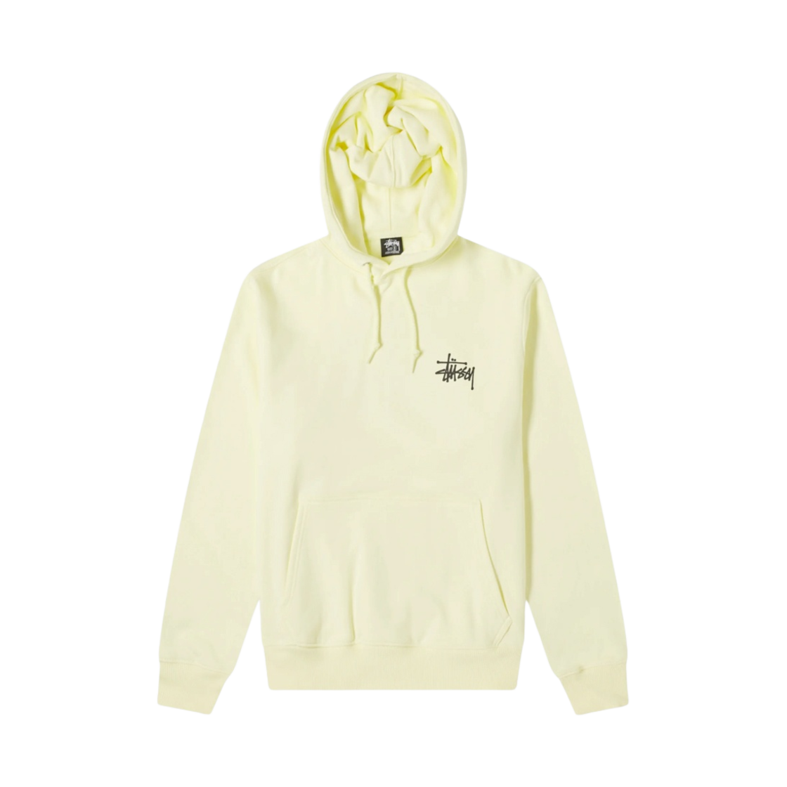 스투시 베이직 스투시 후드 페일 옐로우 2021(Stussy Basic Stussy Hoodie Pale Yellow 2021) - 1