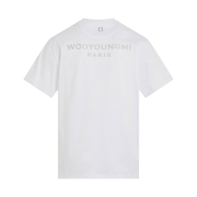 Wooyoungmi Metallic Embossed Back Logo T-Shirt White - 24SS