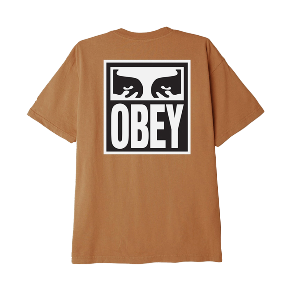 166912142 Obey Eyes Icon 2 Heavyweight T-Shirt Brown