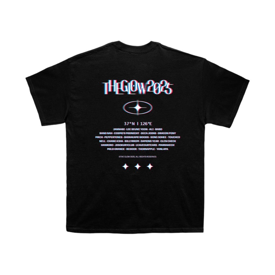THE GLOW 2025 라인업 티셔츠 : Brighter