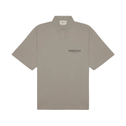Essentials Short Sleeve Boxy Polo Taupe - 20FW